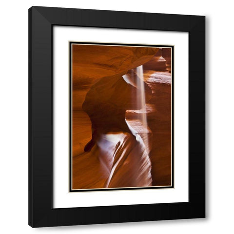 AZ Falling sand in  Upper Antelope Canyon Black Modern Wood Framed Art Print with Double Matting by Rotenberg, Nancy