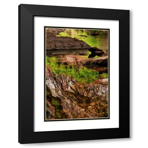 AZ, Sedona, Verdee Valley Spring reflections Black Modern Wood Framed Art Print with Double Matting by OBrien, Jay