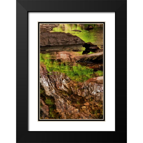 AZ, Sedona, Verdee Valley Spring reflections Black Modern Wood Framed Art Print with Double Matting by OBrien, Jay