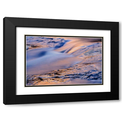 Arizona, Sedona Reflections on water over rock Black Modern Wood Framed Art Print with Double Matting by OBrien, Jay