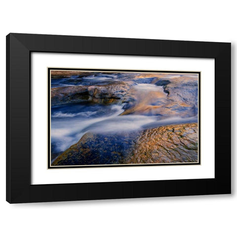 Arizona, Sedona Reflections on water over rock Black Modern Wood Framed Art Print with Double Matting by OBrien, Jay