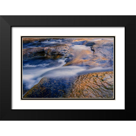 Arizona, Sedona Reflections on water over rock Black Modern Wood Framed Art Print with Double Matting by OBrien, Jay