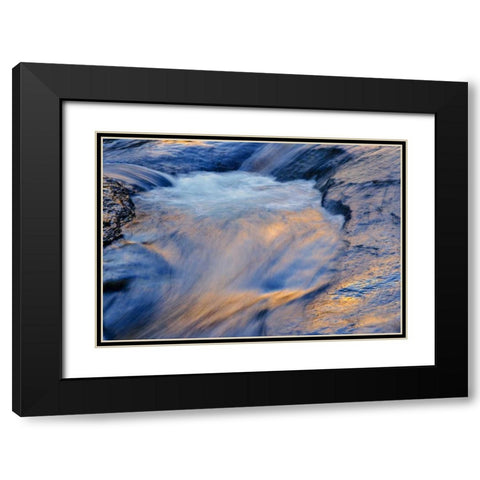 Arizona, Sedona Reflections on water over rock Black Modern Wood Framed Art Print with Double Matting by OBrien, Jay