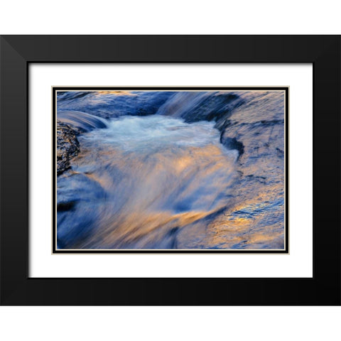 Arizona, Sedona Reflections on water over rock Black Modern Wood Framed Art Print with Double Matting by OBrien, Jay