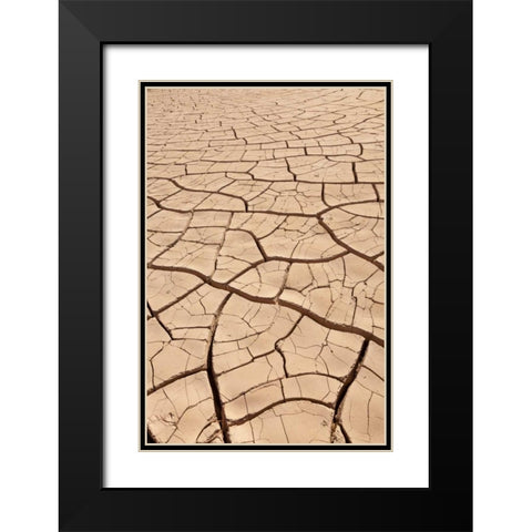 Arizona, Gila Bend Dried river- bottom mud Black Modern Wood Framed Art Print with Double Matting by Paulson, Don