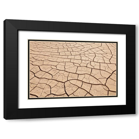 Arizona, Gila Bend Dried river- bottom mud Black Modern Wood Framed Art Print with Double Matting by Paulson, Don