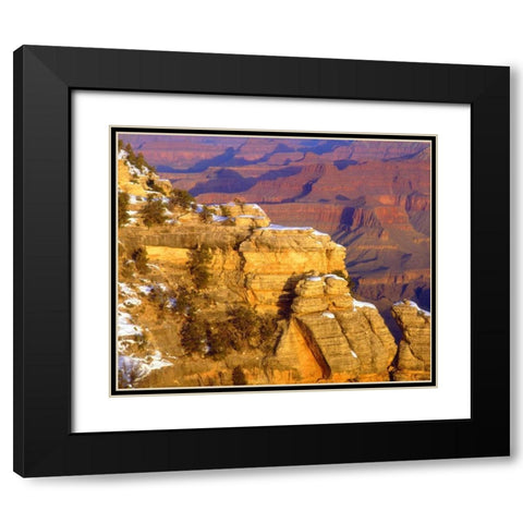 USA, Arizona, Grand Canyon NP in winter Black Modern Wood Framed Art Print with Double Matting by Talbot Frank, Christopher
