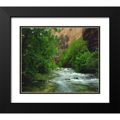 AZ, Havasupai Havasu Creek in the Grand Canyon Black Modern Wood Framed Art Print with Double Matting by Talbot Frank, Christopher
