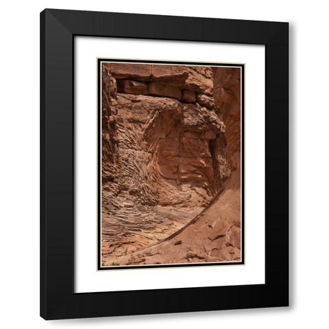 AZ, Grand Canyon, Pattern in sandstone formations Black Modern Wood Framed Art Print with Double Matting by Grall, Don