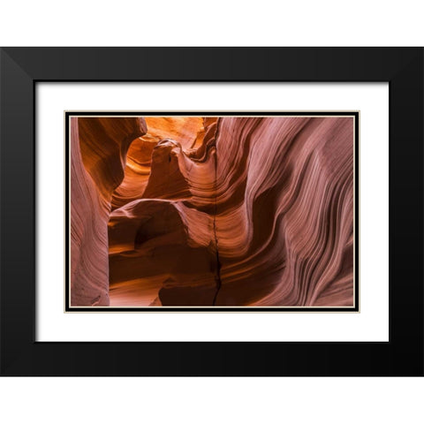 AZ, Canyon X Formation in eroded sandstone rock Black Modern Wood Framed Art Print with Double Matting by Paulson, Don