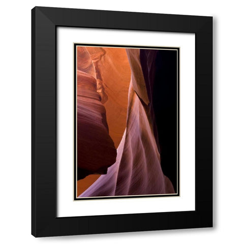 AZ, Sandstone formations in Antelope Canyon Black Modern Wood Framed Art Print with Double Matting by Rotenberg, Nancy