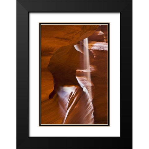 AZ, Antelope Canyon Falling sand in slot canyon Black Modern Wood Framed Art Print with Double Matting by Rotenberg, Nancy