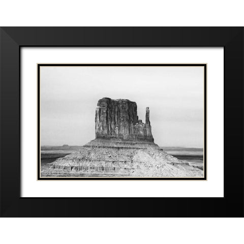 AZ, Formation in Monument Valley Black Modern Wood Framed Art Print with Double Matting by Flaherty, Dennis