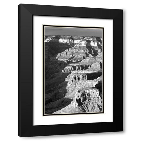 AZ, Grand Canyon, Landscape of eroded formations Black Modern Wood Framed Art Print with Double Matting by Flaherty, Dennis