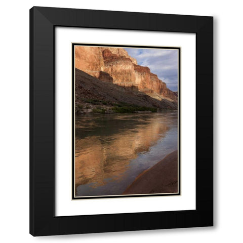 AZ, Grand Canyon, Colorado River at sunset Black Modern Wood Framed Art Print with Double Matting by Grall, Don
