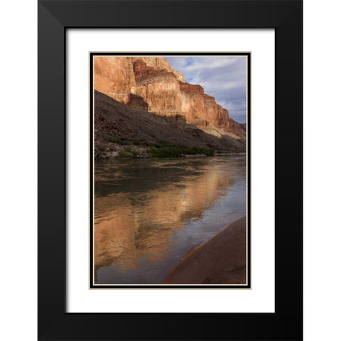 AZ, Grand Canyon, Colorado River at sunset Black Modern Wood Framed Art Print with Double Matting by Grall, Don