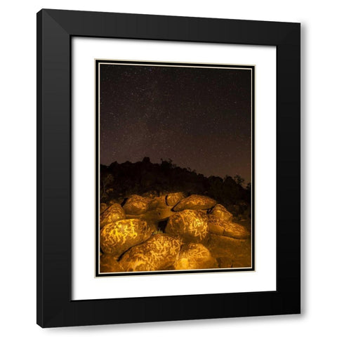 Arizona, Painted Rocks Rocks with petroglyphs Black Modern Wood Framed Art Print with Double Matting by Illg, Cathy and Gordon