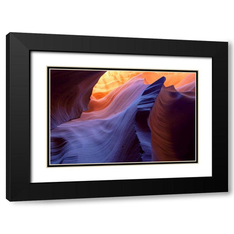 USA, Arizona, Page Slot Canyon scenic Black Modern Wood Framed Art Print with Double Matting by Delisle, Gilles