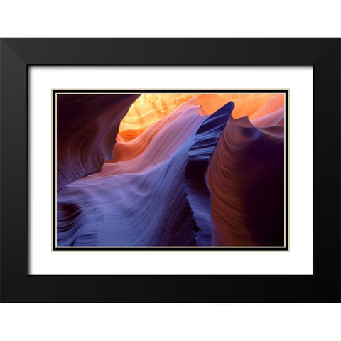 USA, Arizona, Page Slot Canyon scenic Black Modern Wood Framed Art Print with Double Matting by Delisle, Gilles