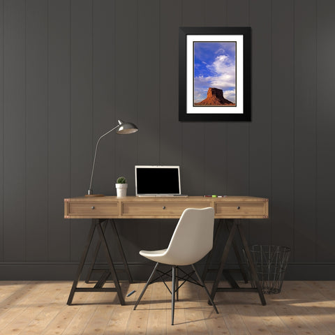 Arizona-Monument Valley Wilson Butte landscape  Black Modern Wood Framed Art Print with Double Matting by Jaynes Gallery