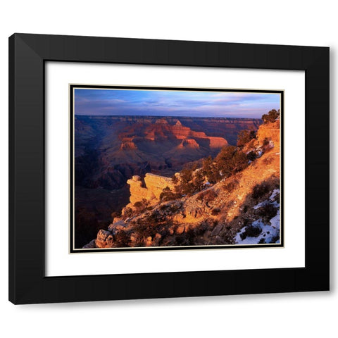 Arizona-Grand Canyon National Park Sunrise from Mather Point on South Rim  Black Modern Wood Framed Art Print with Double Matting by Jaynes Gallery