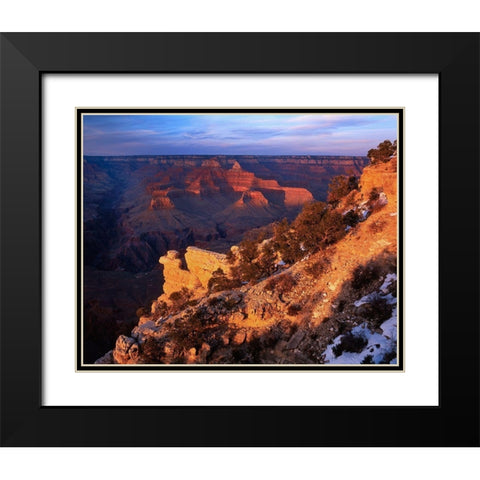 Arizona-Grand Canyon National Park Sunrise from Mather Point on South Rim  Black Modern Wood Framed Art Print with Double Matting by Jaynes Gallery