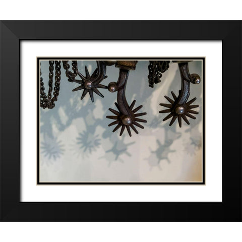 Arizona-Scottsdale Cowboy spurs and shadows  Black Modern Wood Framed Art Print with Double Matting by Jaynes Gallery