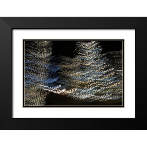 USA-Arizona-Buckeye-Abstract of Christmas tree at night Black Modern Wood Framed Art Print with Double Matting by Jaynes Gallery