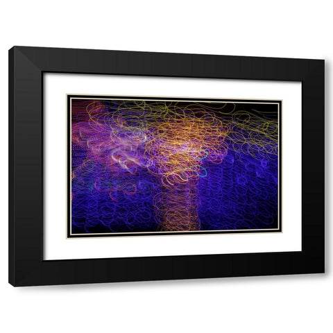 USA-Arizona-Buckeye-Abstract of multicolored Christmas lights Black Modern Wood Framed Art Print with Double Matting by Jaynes Gallery