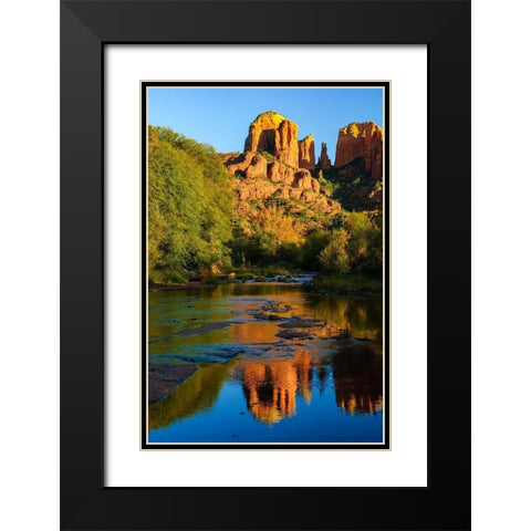 Sedona-Red Rock-Cathedral Rock Black Modern Wood Framed Art Print with Double Matting by Theodore, George