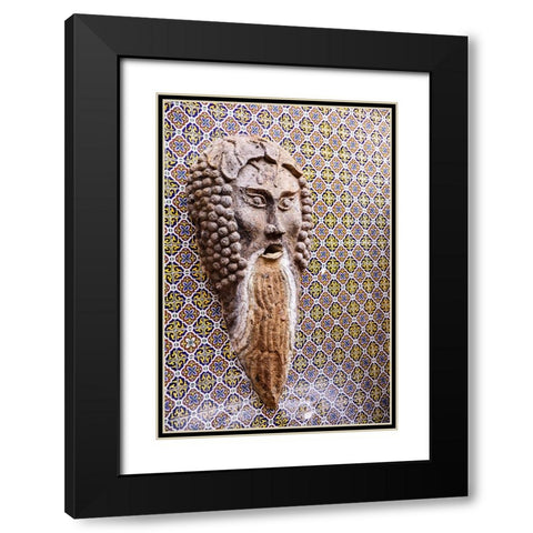 Arizona- USA. Stucco mask Black Modern Wood Framed Art Print with Double Matting by Sienda, Jolly