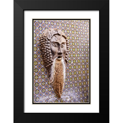 Arizona- USA. Stucco mask Black Modern Wood Framed Art Print with Double Matting by Sienda, Jolly