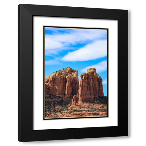 Sedona- Arizona- USA. Cathedral Rock- red rock formations Black Modern Wood Framed Art Print with Double Matting by Sienda, Jolly