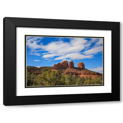 Sedona- Arizona- USA. Cathedral Rock- red rock formations Black Modern Wood Framed Art Print with Double Matting by Sienda, Jolly
