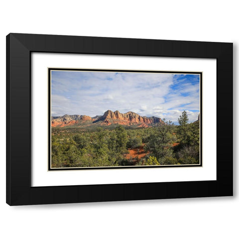Sedona- Arizona- USA. Sedona red rocks formations Black Modern Wood Framed Art Print with Double Matting by Sienda, Jolly