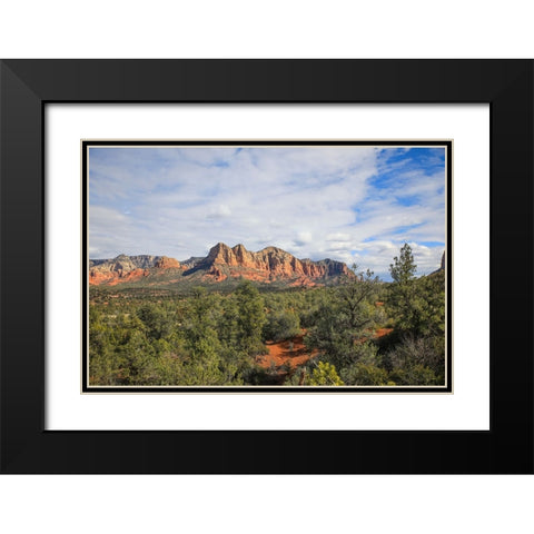Sedona- Arizona- USA. Sedona red rocks formations Black Modern Wood Framed Art Print with Double Matting by Sienda, Jolly