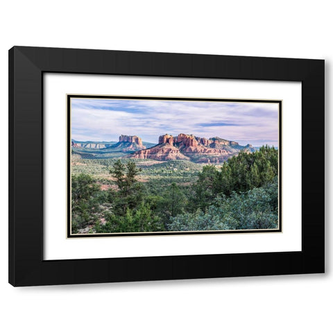 Arizona-Sedona Cathedral Rock Black Modern Wood Framed Art Print with Double Matting by Tilley, Rob