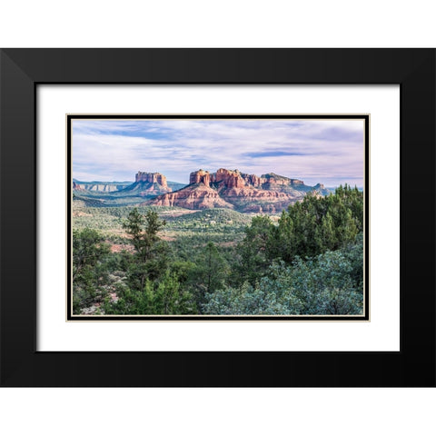 Arizona-Sedona Cathedral Rock Black Modern Wood Framed Art Print with Double Matting by Tilley, Rob