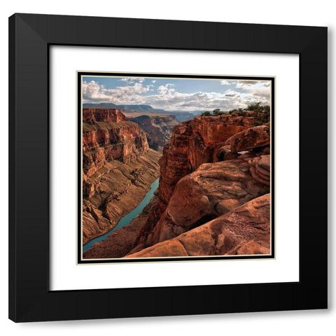 Colorado River meanders through the chasm it carved-at Toroweap-grand canyon-Arizona Black Modern Wood Framed Art Print with Double Matting by SMO