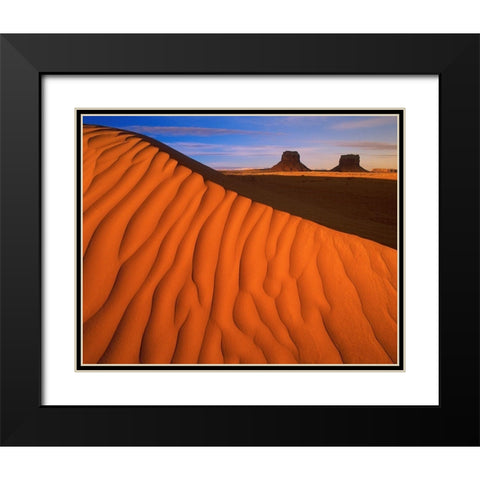 Lukashenka desert sand dunes in northern Arizona Black Modern Wood Framed Art Print with Double Matting by SMO