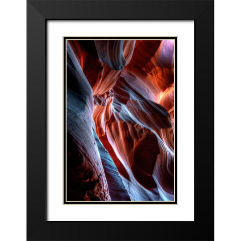 Antelope Canyon-a slot Canyon near page in northern Arizona Black Modern Wood Framed Art Print with Double Matting by SMO