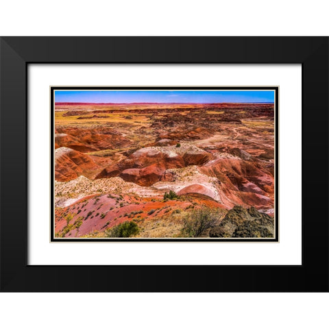 Tawa Point-Painted Desert-Petrified Forest National Park-Arizona Black Modern Wood Framed Art Print with Double Matting by Perry, William
