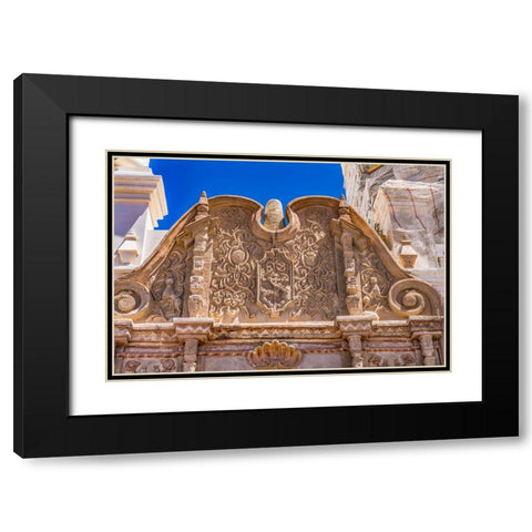 Front- San Xavier del Bac Mission- Tucson- Arizona Black Modern Wood Framed Art Print with Double Matting by Perry, William