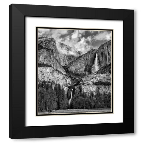 California-Yosemite National Park-Upper and Lower Yosemite Falls at sunrise Black Modern Wood Framed Art Print with Double Matting by Collins, Ann
