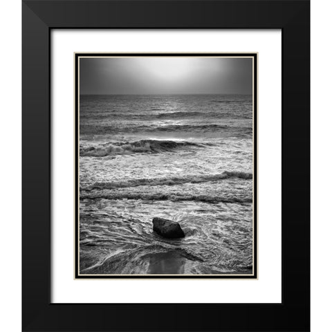 USA-California-Big Sur Sunset at Garrapata State Beach Black Modern Wood Framed Art Print with Double Matting by Collins, Ann