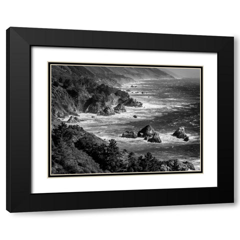 USA-California-Big Sur Sunny day on the Central Coast Black Modern Wood Framed Art Print with Double Matting by Collins, Ann