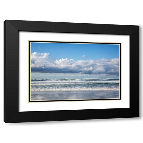 USA-California-La Jolla Waves at La Jolla Shores Beach Black Modern Wood Framed Art Print with Double Matting by Collins, Ann