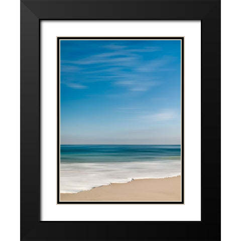 USA-California-La Jolla Ocean abstract blur at Marine Street Beach Black Modern Wood Framed Art Print with Double Matting by Collins, Ann