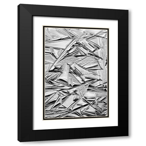 USA-California-Yosemite National Park Winter ice patterns on the Merced River Black Modern Wood Framed Art Print with Double Matting by Collins, Ann