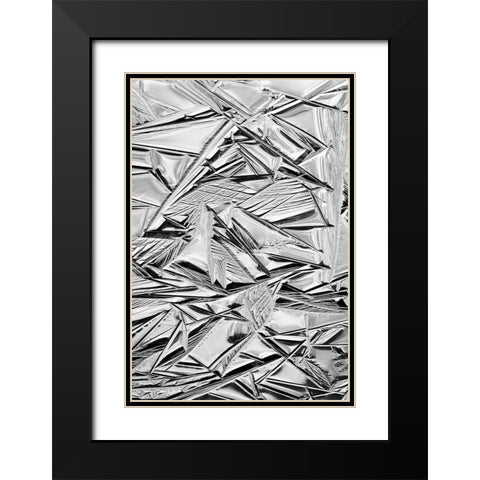 USA-California-Yosemite National Park Winter ice patterns on the Merced River Black Modern Wood Framed Art Print with Double Matting by Collins, Ann